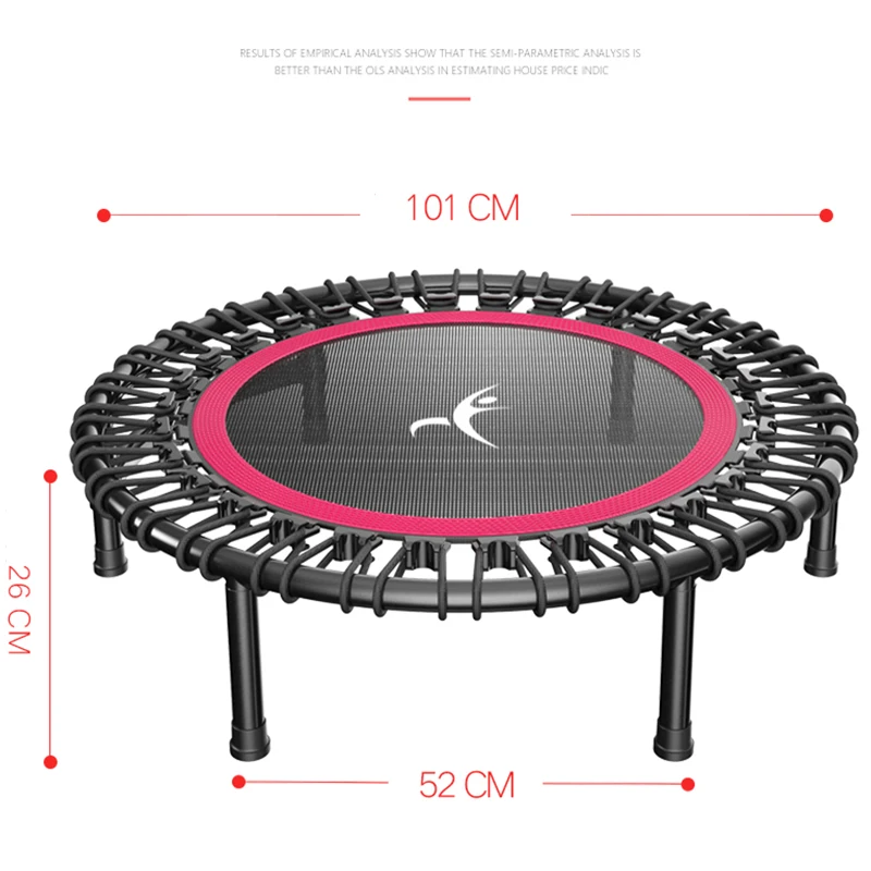 Mini Silent Indoor 40&quot Fitness Trampoline With Adjustable Handle length Adults Kids GYM Sports Equipment | Спорт и развлечения