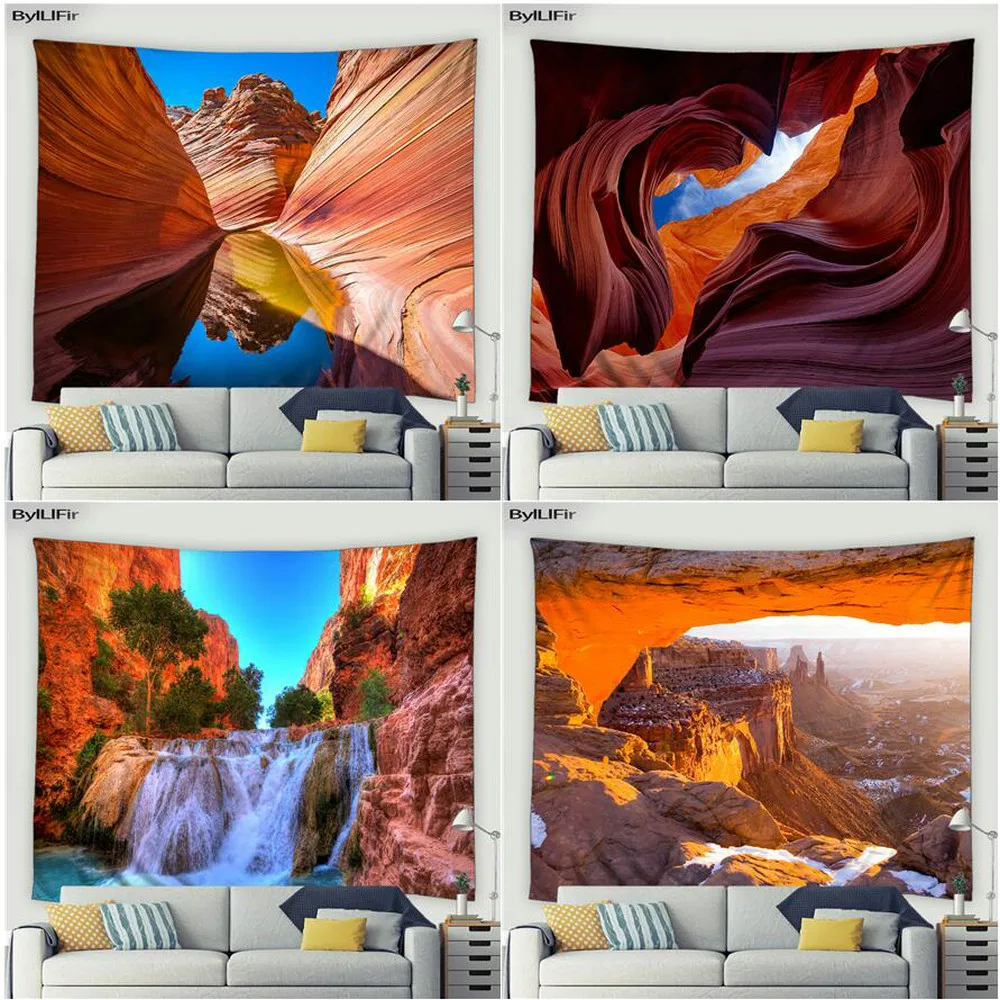 3D peyzaj goblen çöl Arizona kanyon anıtlar vadi kaya manzara tema oturma odası duvar asılı yatak odası yurt sanat dekoru