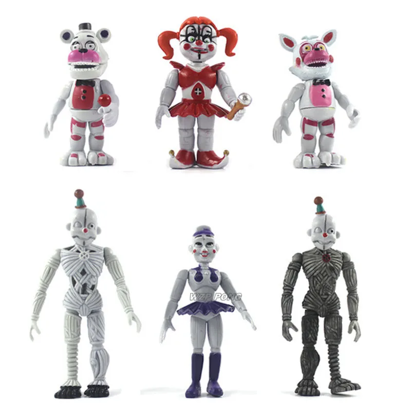 6 шт./партия игры с рисунком персонажей из пять ночей в Фредди принтом фигуркы