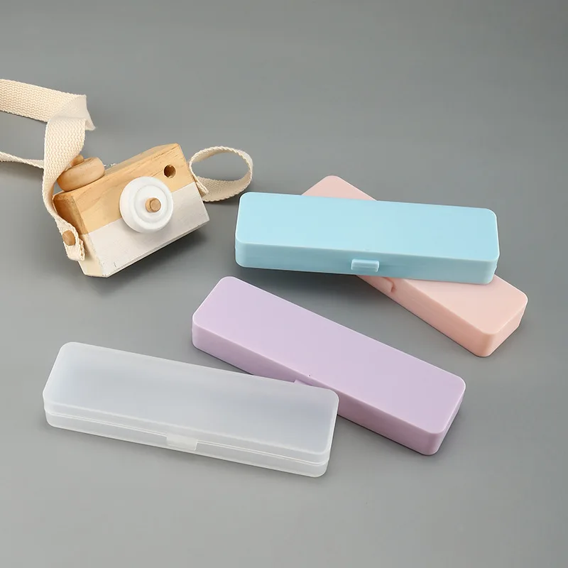 

Multifunctional Small Size Stationery Plastic Pencil Case Translucent Frosted Pencil Case Student Storage Pencil Case Pencilbox