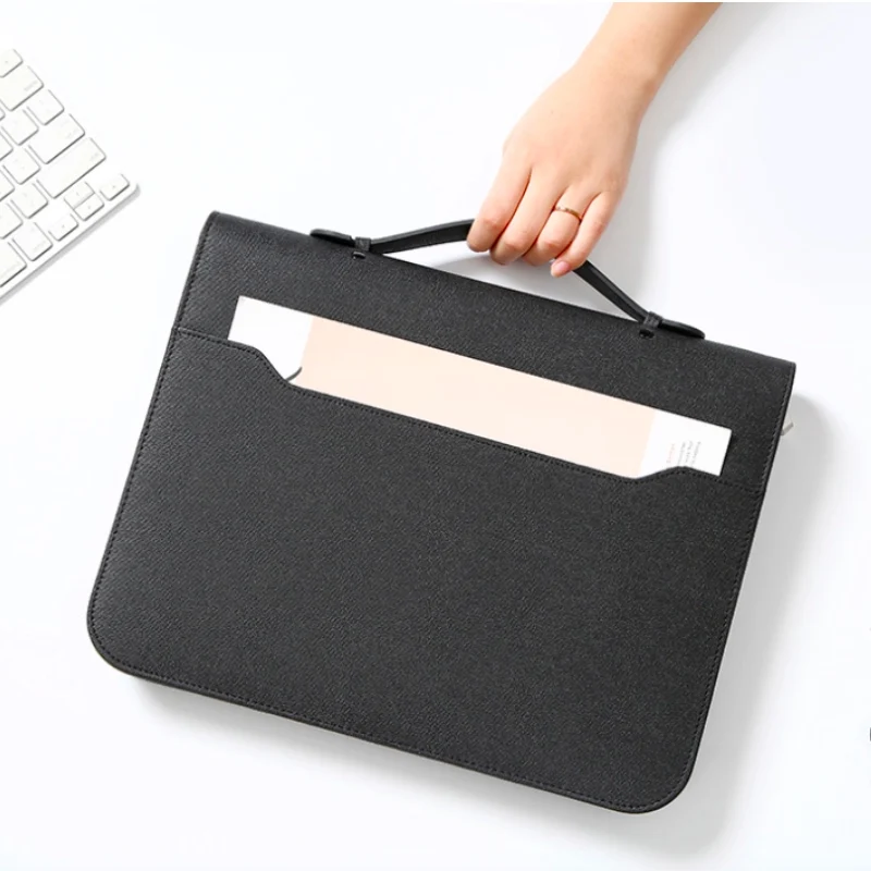 Мульти функциональный кожаный A4 документный файл сумки для школы и офиса