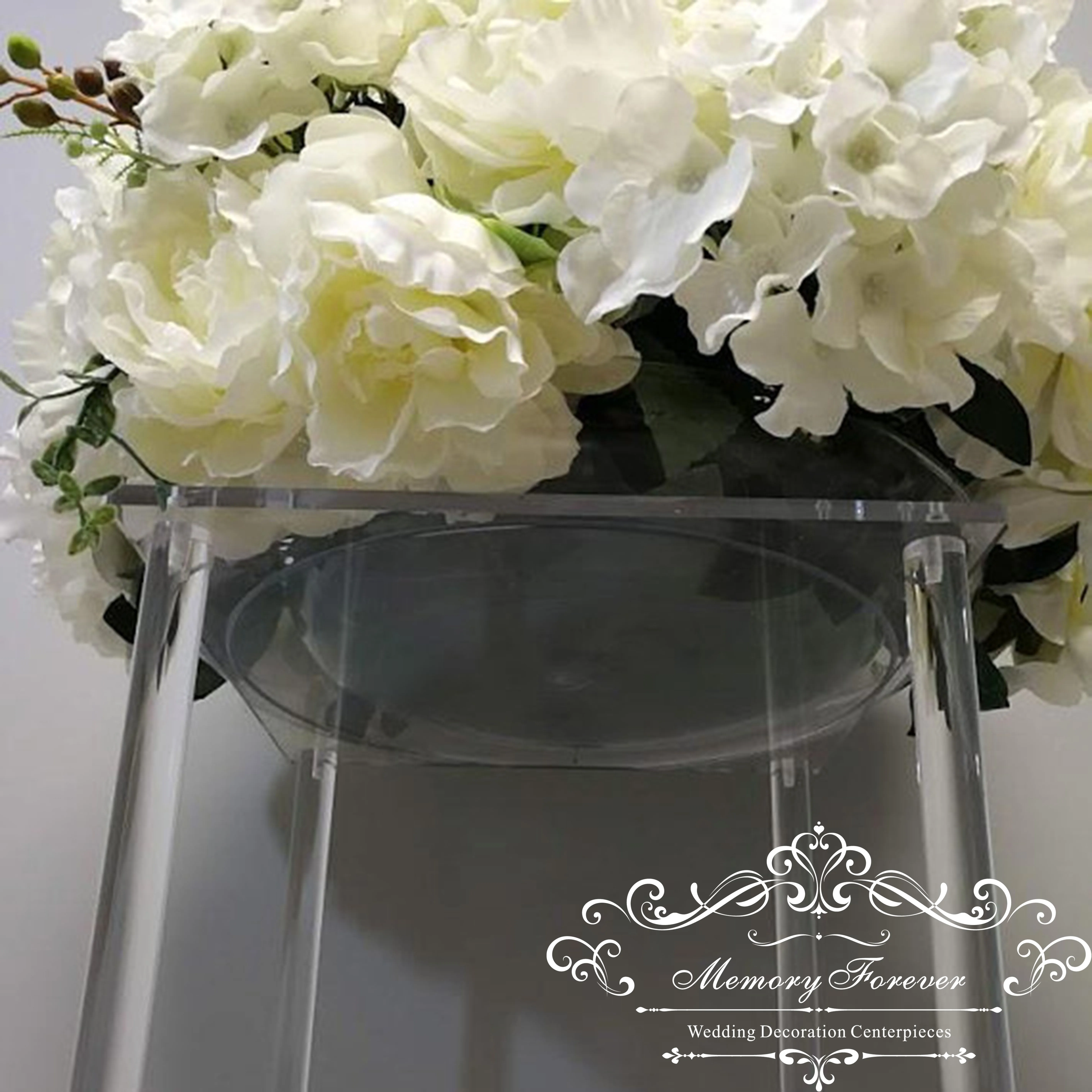 Оптовая продажа акриловая напольная ваза прозрачные цветочные вазы центральный