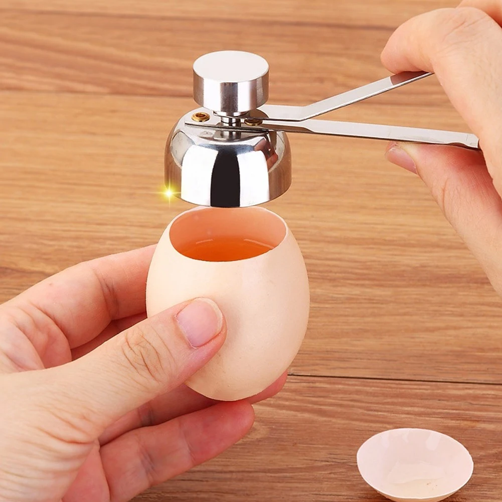 

Egg Topper Eggshell Cutter Stainless Steel Egg Cracker Opener Remover Kitchen Gadgets Baking Tools Egg Sheller Family