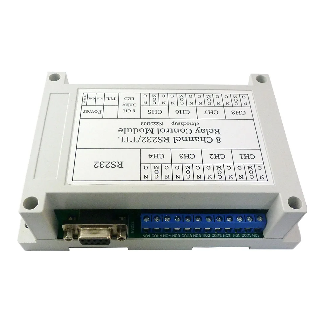 Релейный Модуль UART RS232/TTL232, последовательный пульт дистанционного управления для камеры PLC, 12 В постоянного тока, 8 каналов, 2 в 1 Релейный Модуль UART RS232/TTL232, последовательный пульт дистанционного управления для камеры PLC, 12 В постоянного тока, 8 каналов, 2 в 1