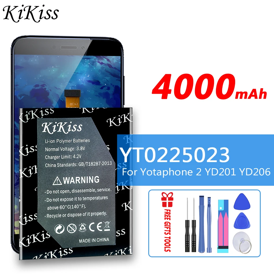 Аккумулятор KiKiss большой емкости 4000 мАч YT0225023 для Yotaphone 2 YD201 YD206 | Мобильные