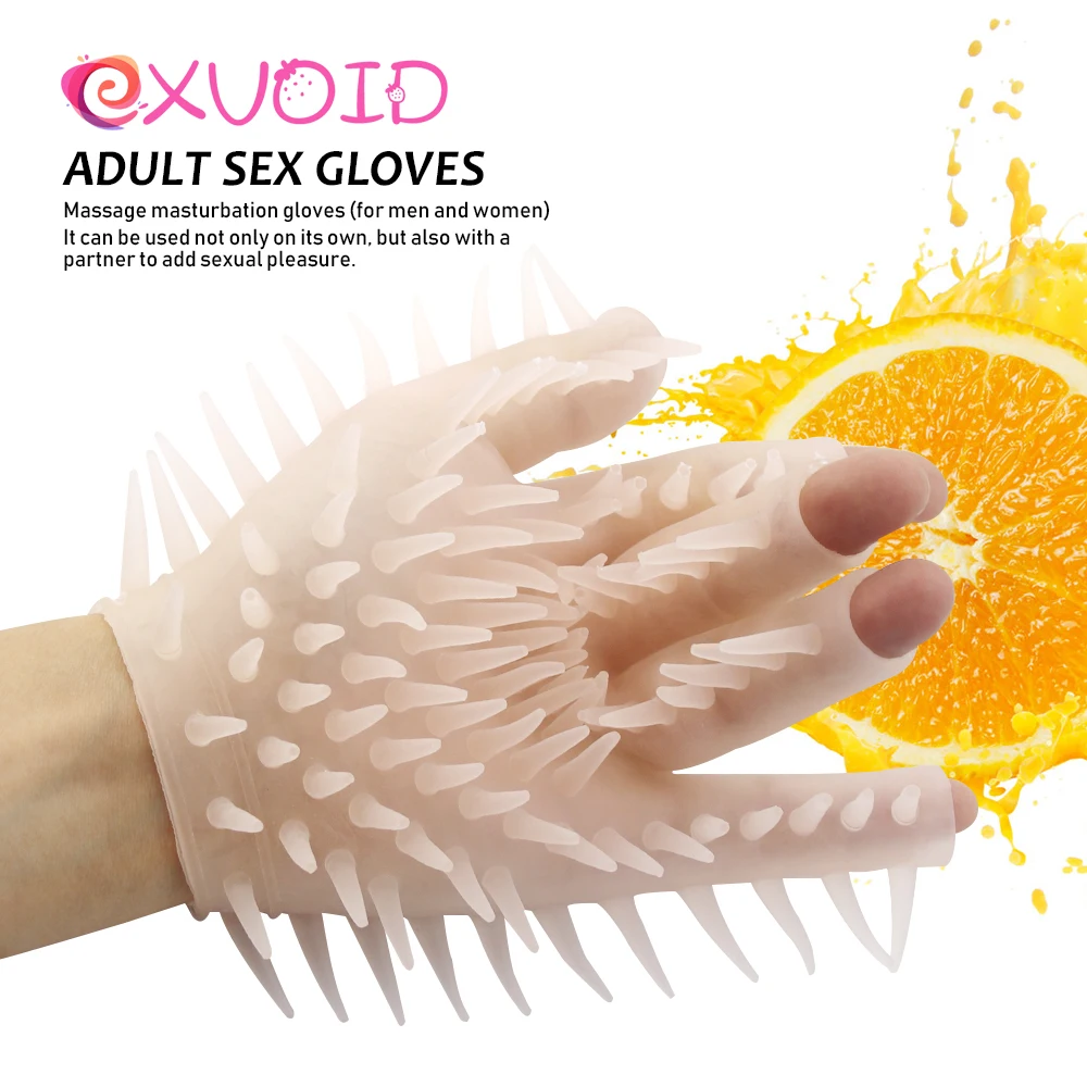 Силиконовые перчатки EXVOID с шипами эротические секс-игрушки для пар товары флирта