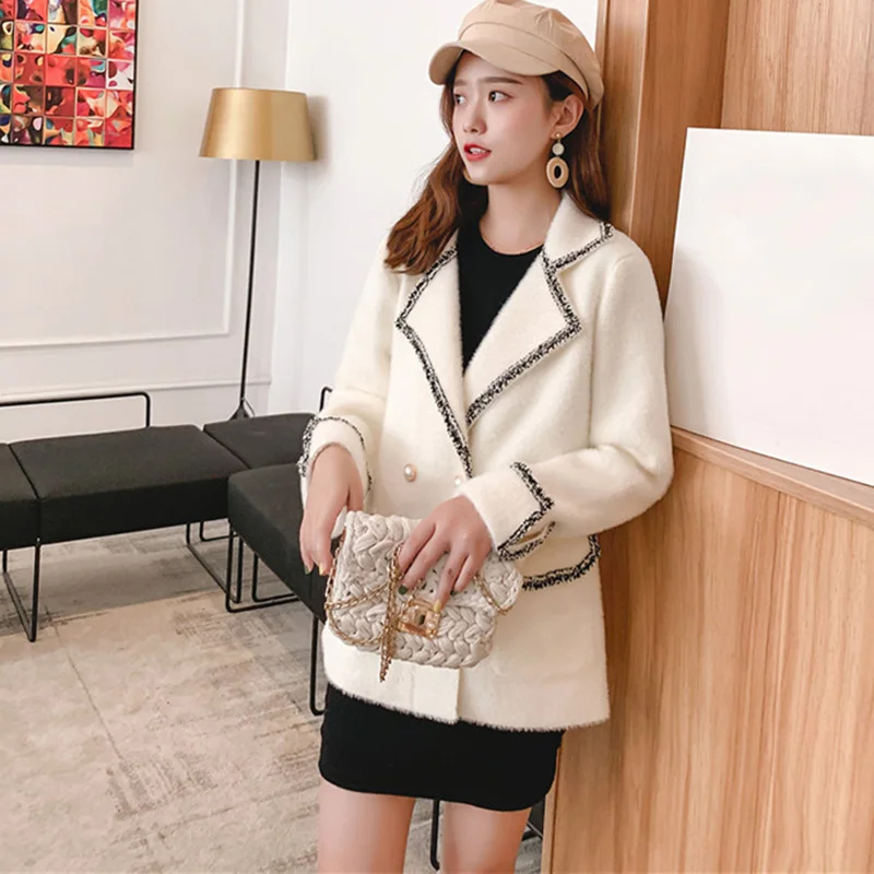 2020 зимняя одежда Короткое шерстяное пальто Женское корейское осеннее модная