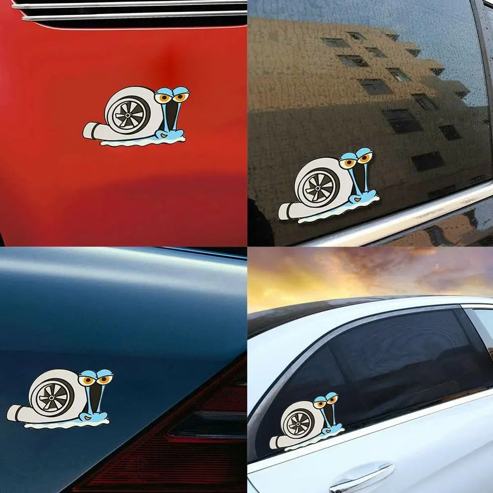 Высокое качество милые виниловые наклейки с турбонаддувом в виде улитки