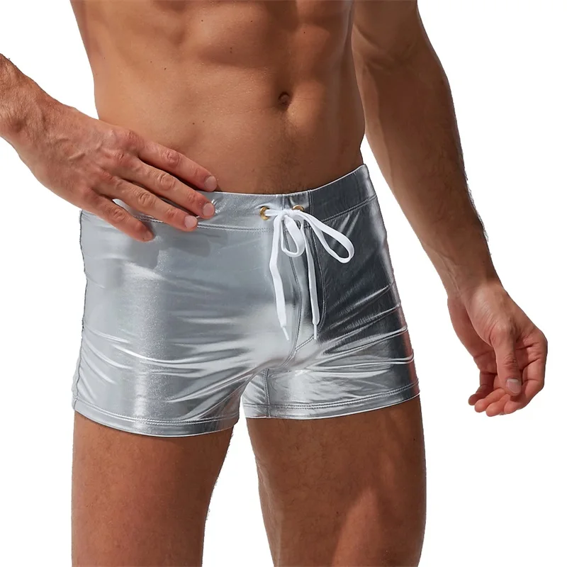 Мужские шорты для пляжа Maillot de bain золотистые/Серебристые пляжа|Плавки и пляжные
