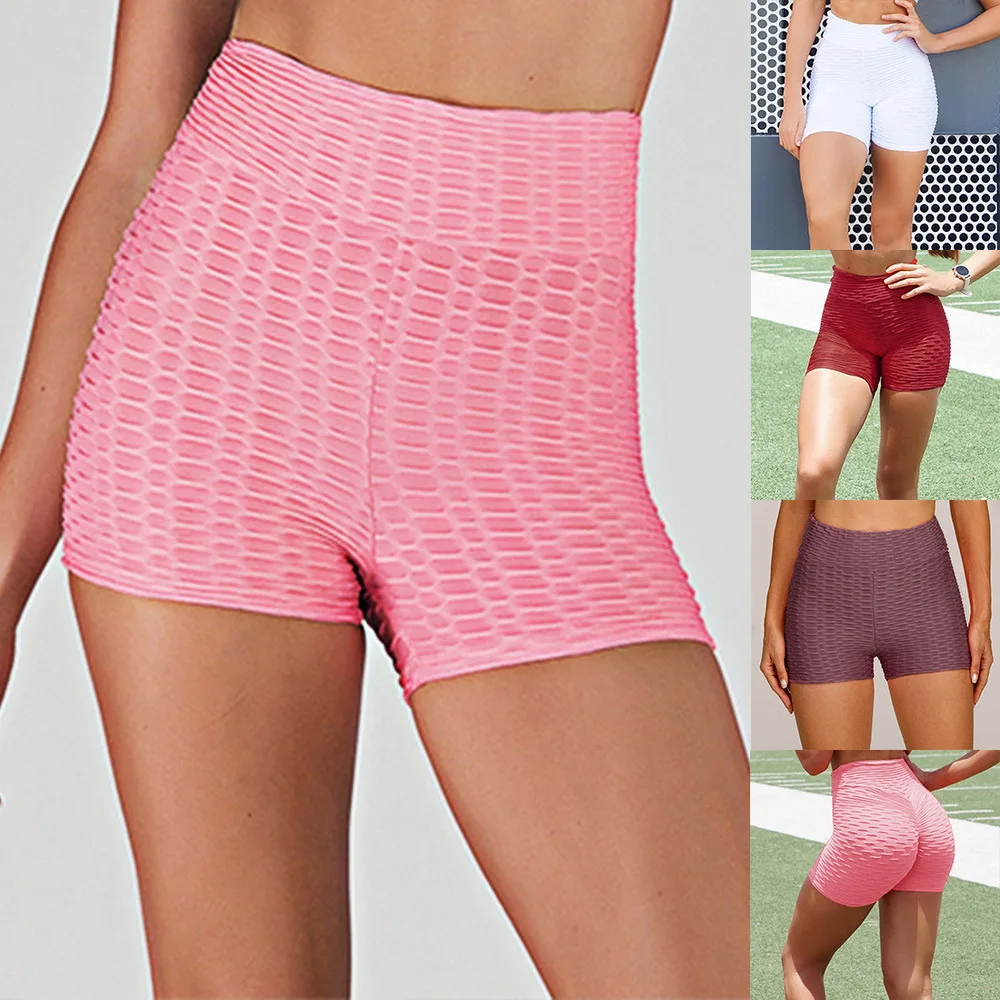 

2021 Ladies Sports Shorts Gym Yoga Wear High Waist Leggings Seamless Hip-lifting Tight-fitting Sportswear Push-ups Ladies Shorts