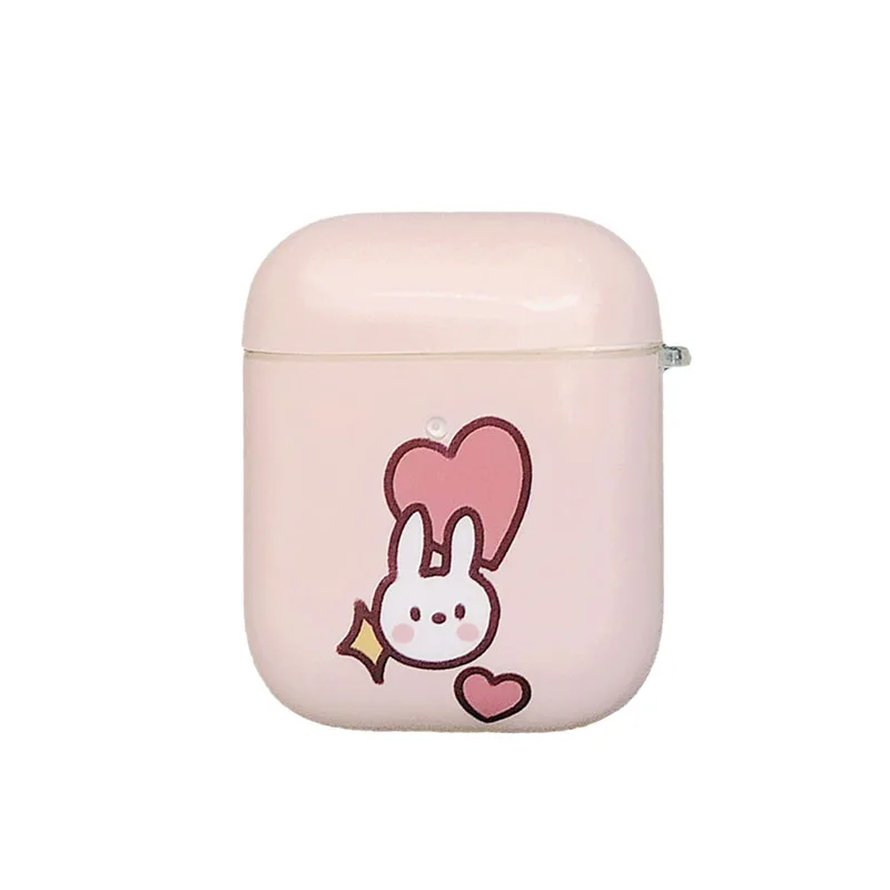 Милая мультяшная любовь кролик медведь для AirPods 1 2 беспроводные наушники чехол