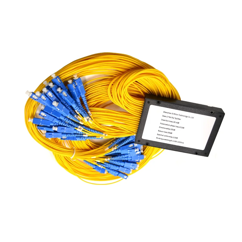 

Одномодовый волоконно-оптический сплиттер SC / UPC 1x64 plc сплиттер