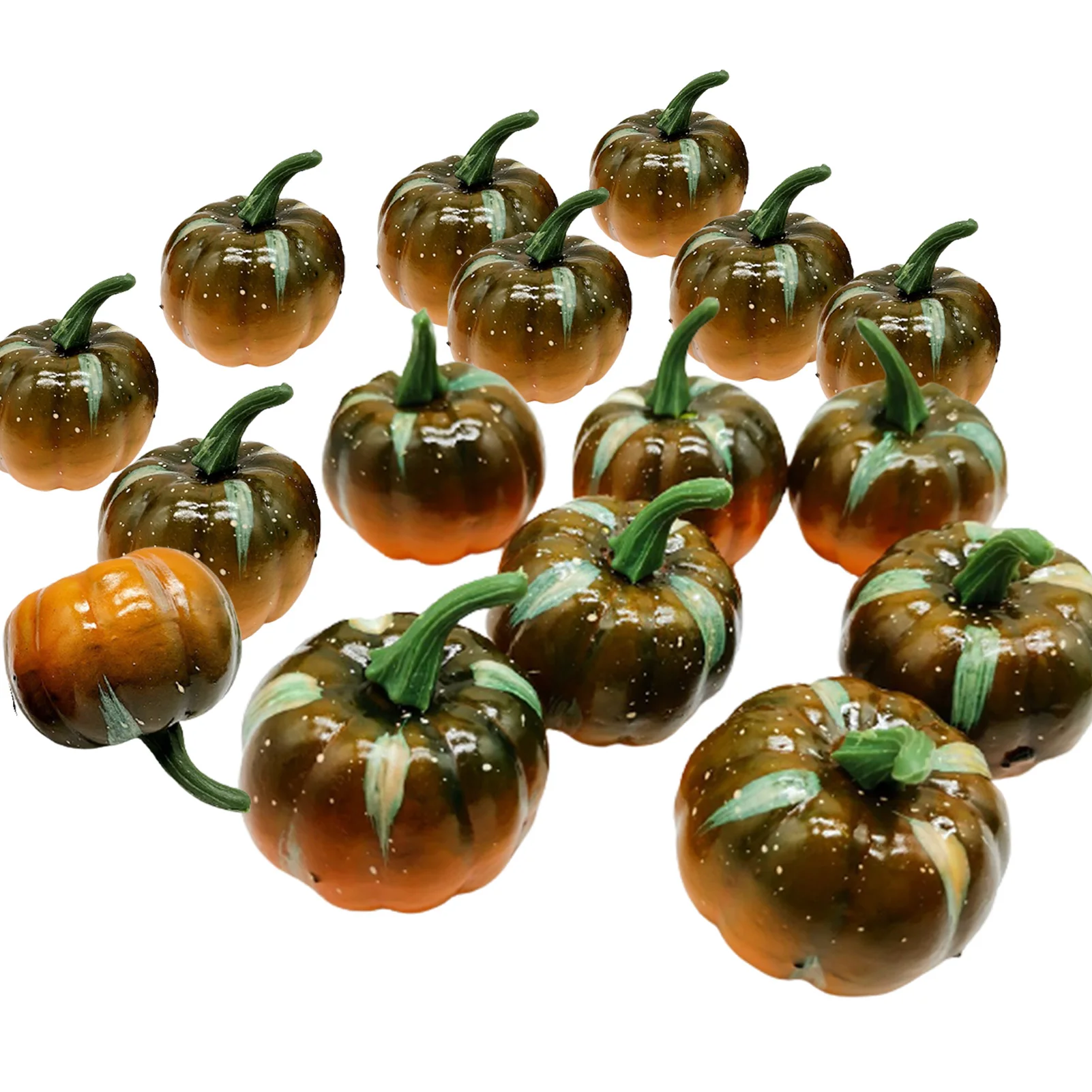 16 шт. декоративная тыква желто-зеленая | Дом и сад