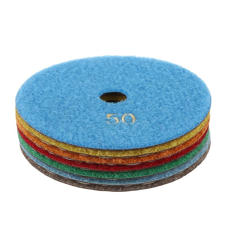 7 шт. алмазные сухие полировальные подложки 100 мм шлифовальный диск полировка