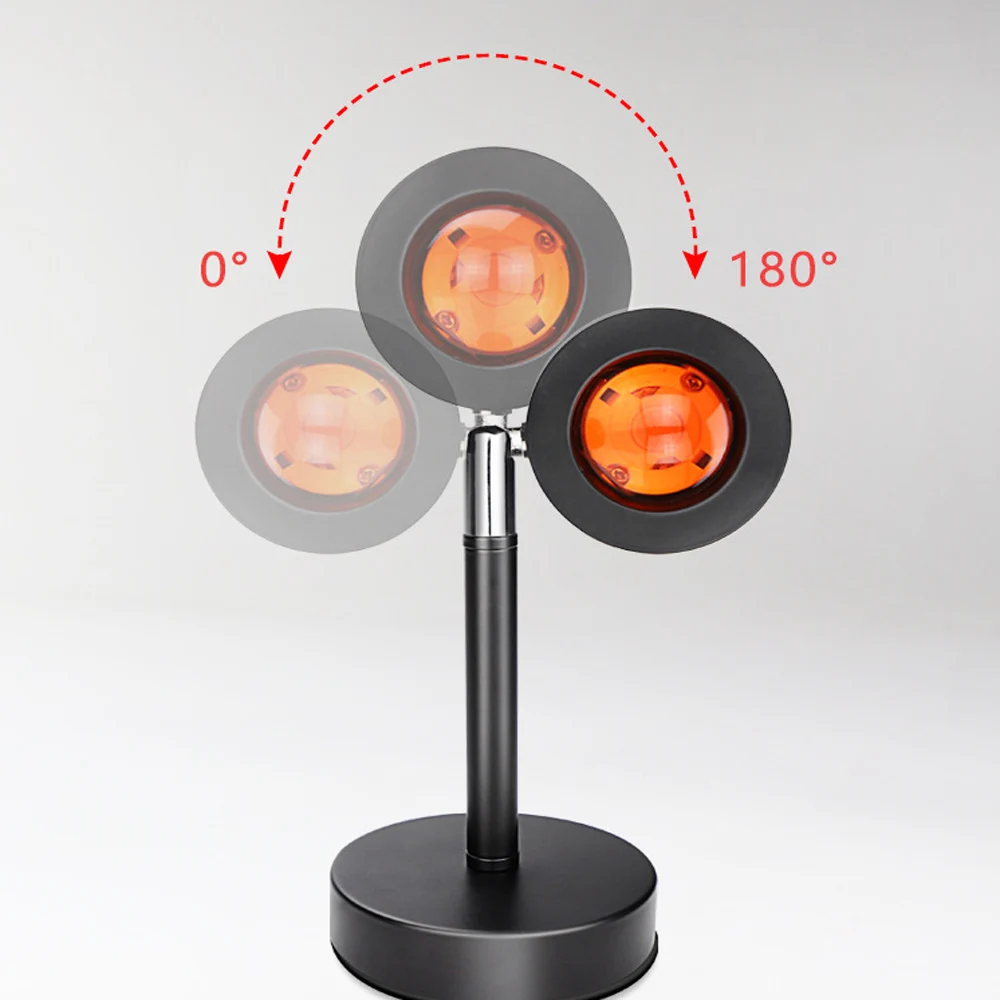 

Led Night Light Sun Projection USB Rainbow Sunset Red Projector Desk Lamp for Bedroom Bar Coffee Store Wall Decoration Lighting