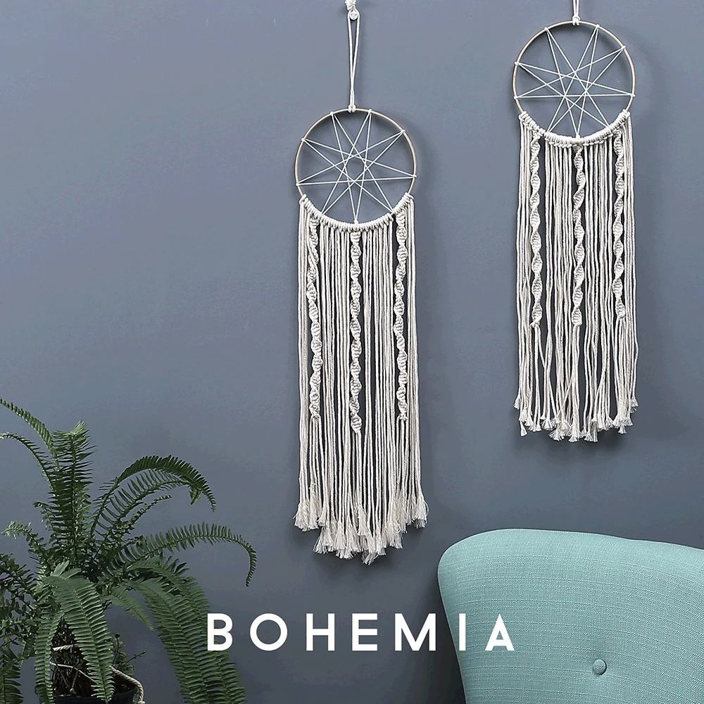 

Boho Macrame Dream Catcher Wall Hanging Room Decor LivingRoom Tapestry Bedroom Tassel Decorations Ornaments for Home Aesthetic