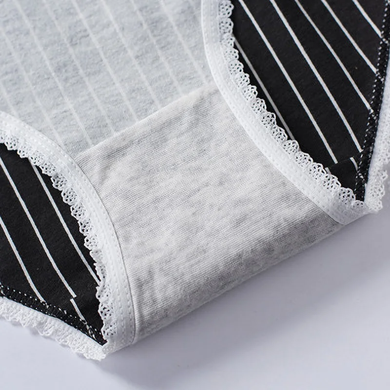 

5pcs/Lot Panties Women Low-Rise Striped Cotton Underwear New Style Sexy Intimates Underpants Female Briefs