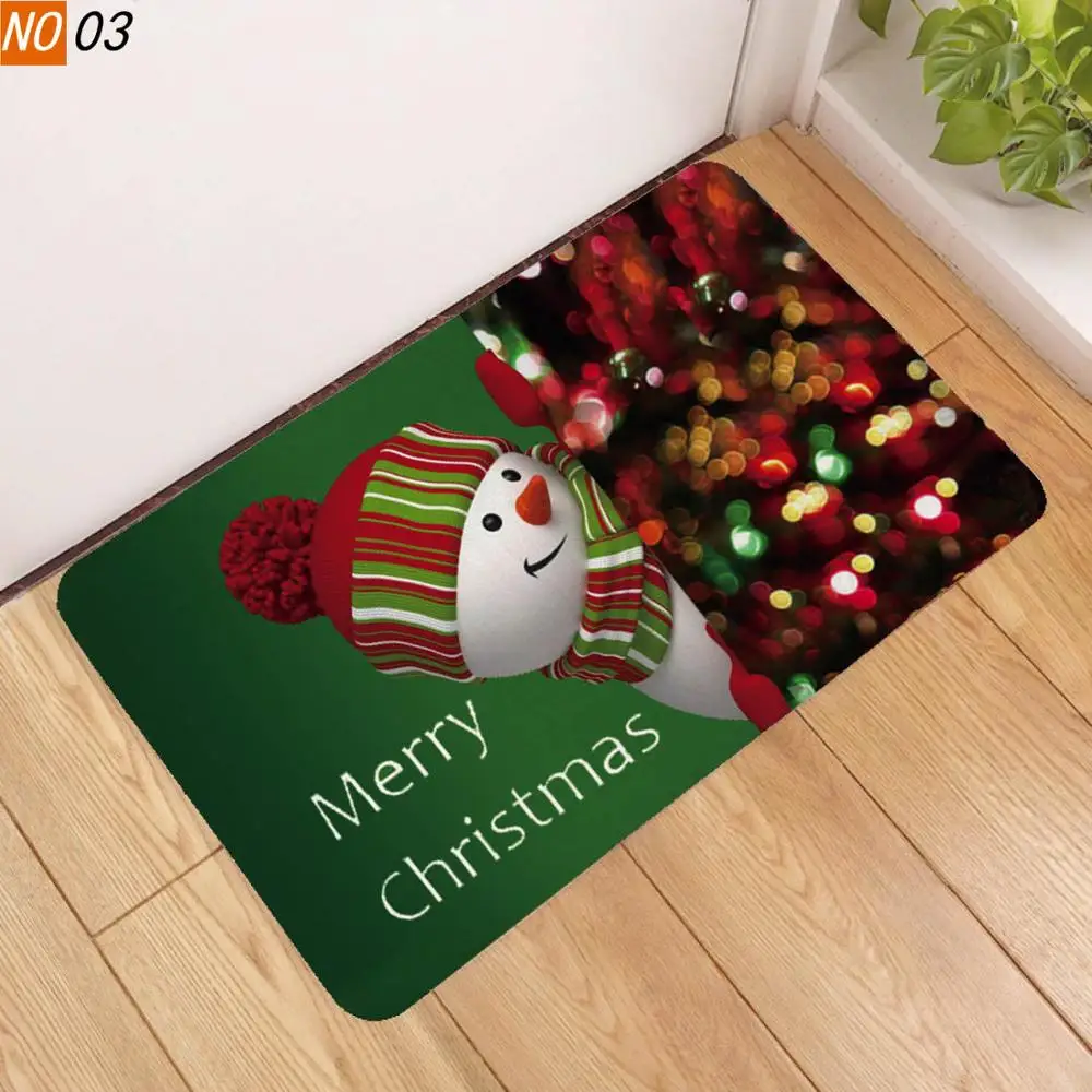 Противоскользящий коврик OIMG для ванной комнаты с 3D принтом Рождественский