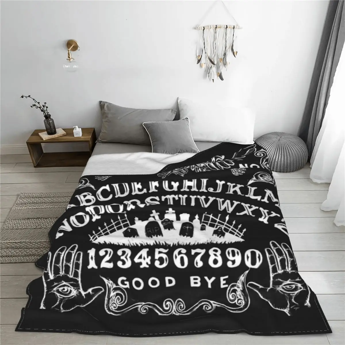 Флисовое одеяло Angel Of Death Witch Magic Hand Fatima s Ouija искусственное для дивана спальни