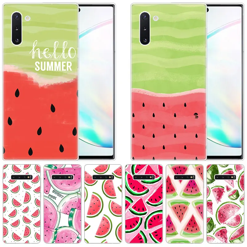 Милый силиконовый чехол с рисунком арбуза для Samsung Galaxy Note 10 Pro 9 8 5 M30S M40 S10E S10 5G S9 S8 Plus