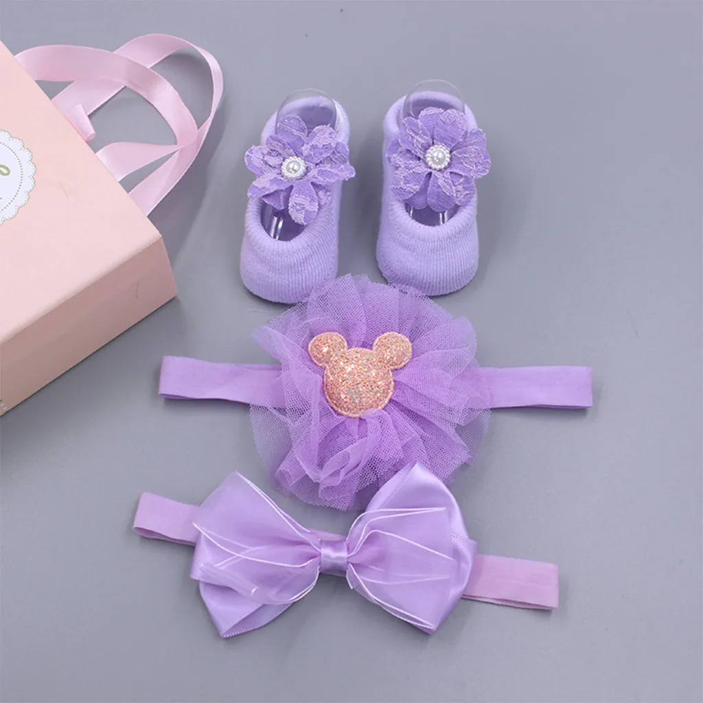 Новая модная детская лента для волос противоскользящая обувь девочек