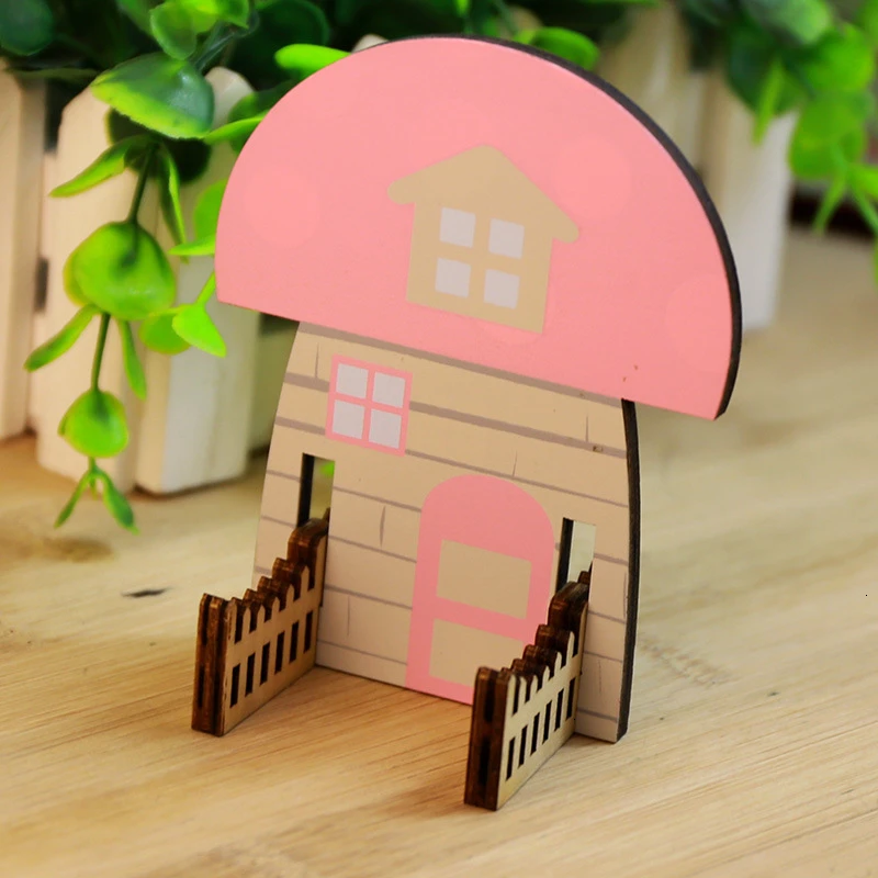 Милый грибной дом держатель мобильного телефона настольное украшение клип| |
