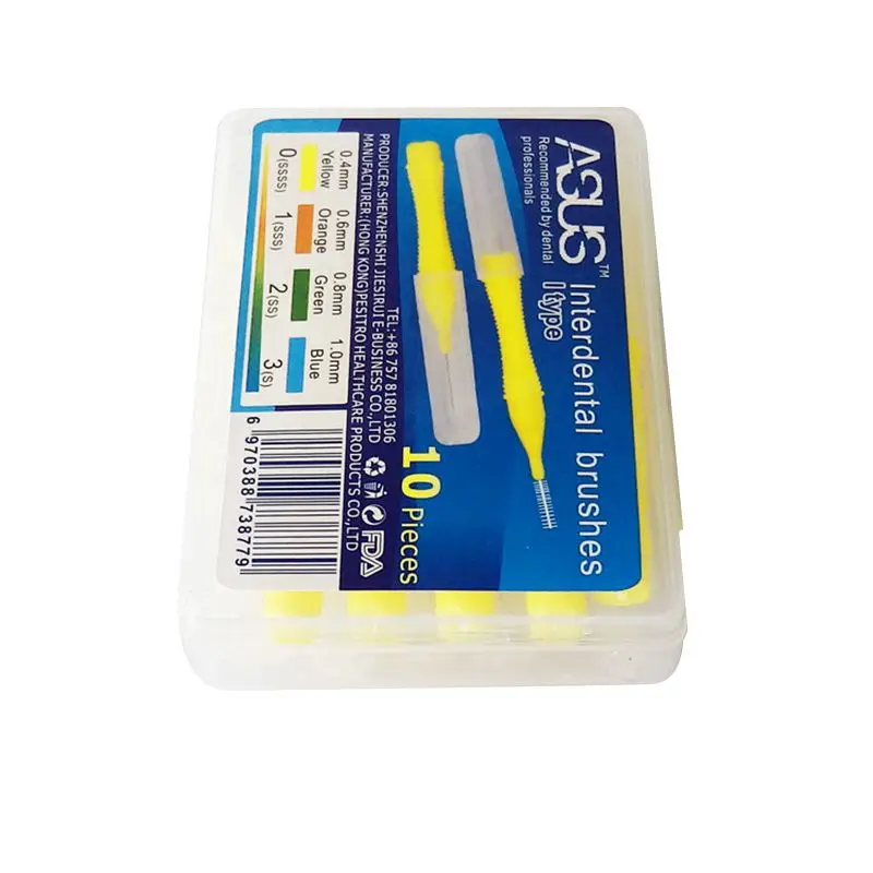 

ASUS 10 шт./корт. 0,4 мм прямая межзубная щетка для чистки зубов межзубная щетка