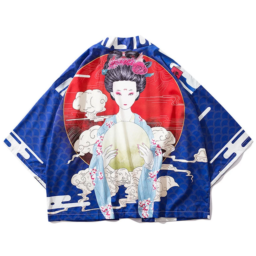 Хаори 2021 Новинка укиё-э кардиган в японском стиле кимоно самурая Мужская куртка