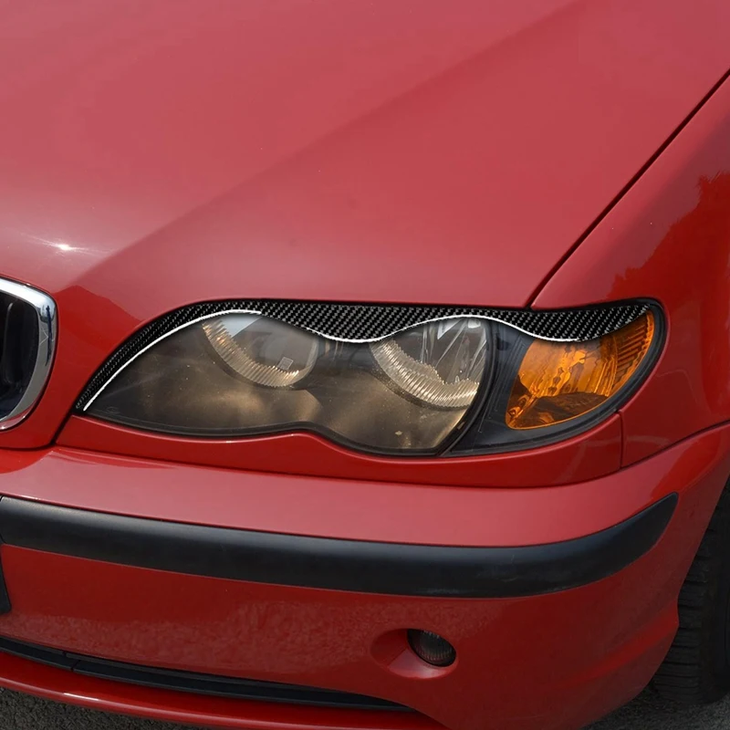 2 шт./компл. украшение для автомобильной фары наклейки из углеродного волокна BMW E46