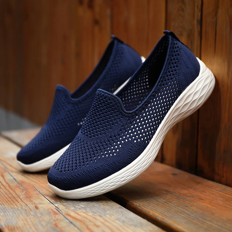 Весна пожилых людей Тканевая обувь для женщин среднего возраста и Прогулочная с