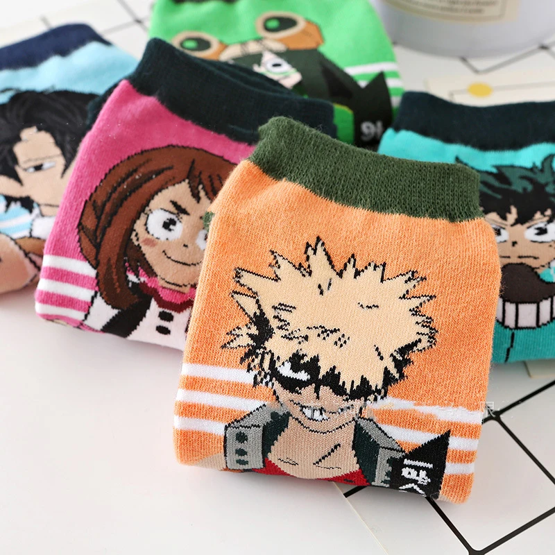 Носки моя геройская Академия Izuku мидория короткие носки косплей реквизит из