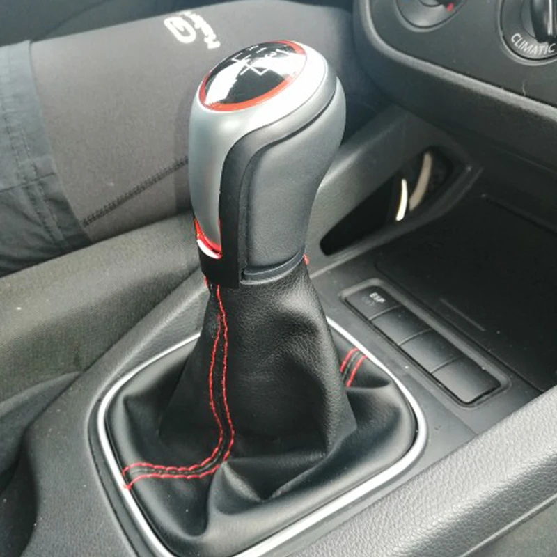 Для golf 6 натуральная кожа ручная ручка переключения передач 5 Шариковая для VW
