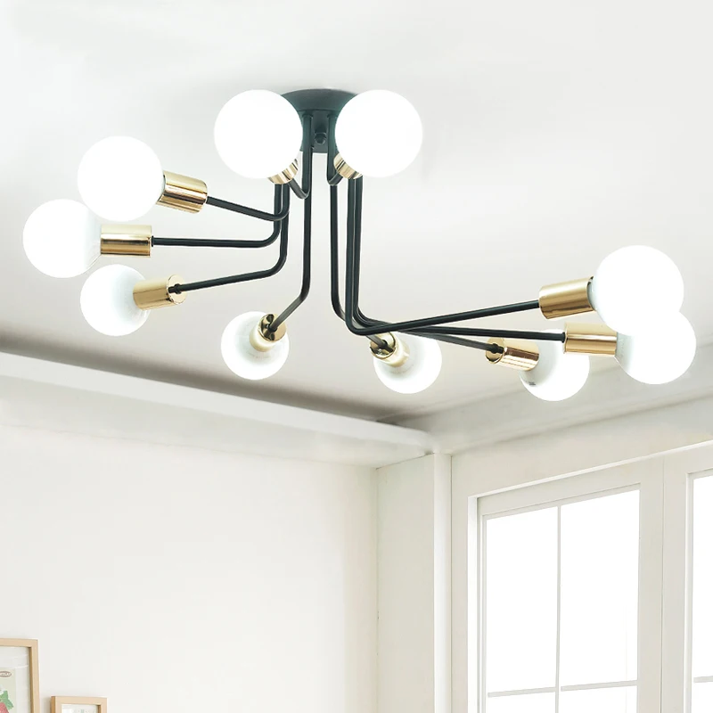 

ceiling lights led living room vintage loft iron modern ceiling lighting tavan aydinlatma plafondlamp fixtures bedroom lamps
