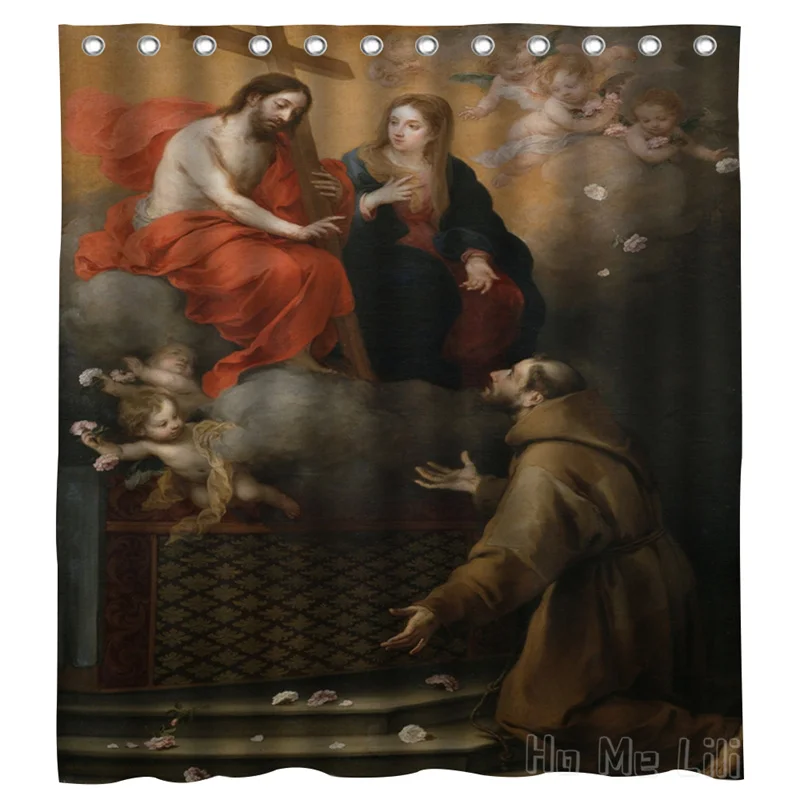 

The Virgin Mary Catholic Saint Italian Renaissance Classical Western Mythology Shower Curtain By Ho Me Lili Bathroom Decor