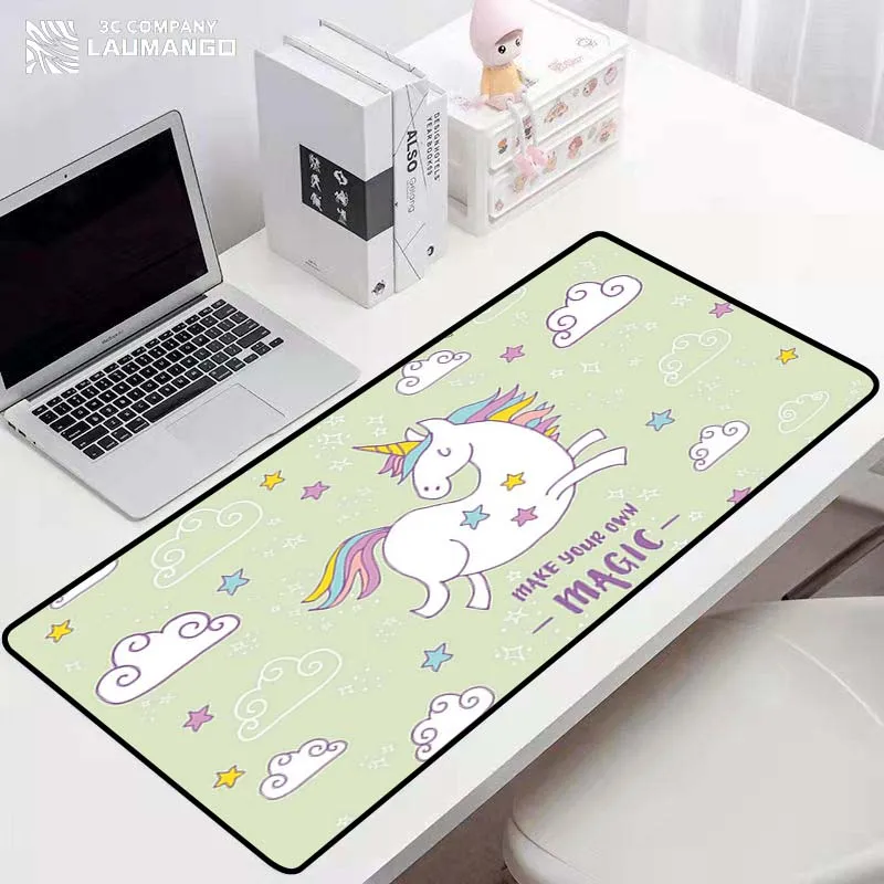 

Cute Cartoon Unicorn Large Mouse Pad Mouse Computer Gamer Mat Office Desktop Table Mat Game Mats Yugioh Playmat Deskmat Rug Pc
