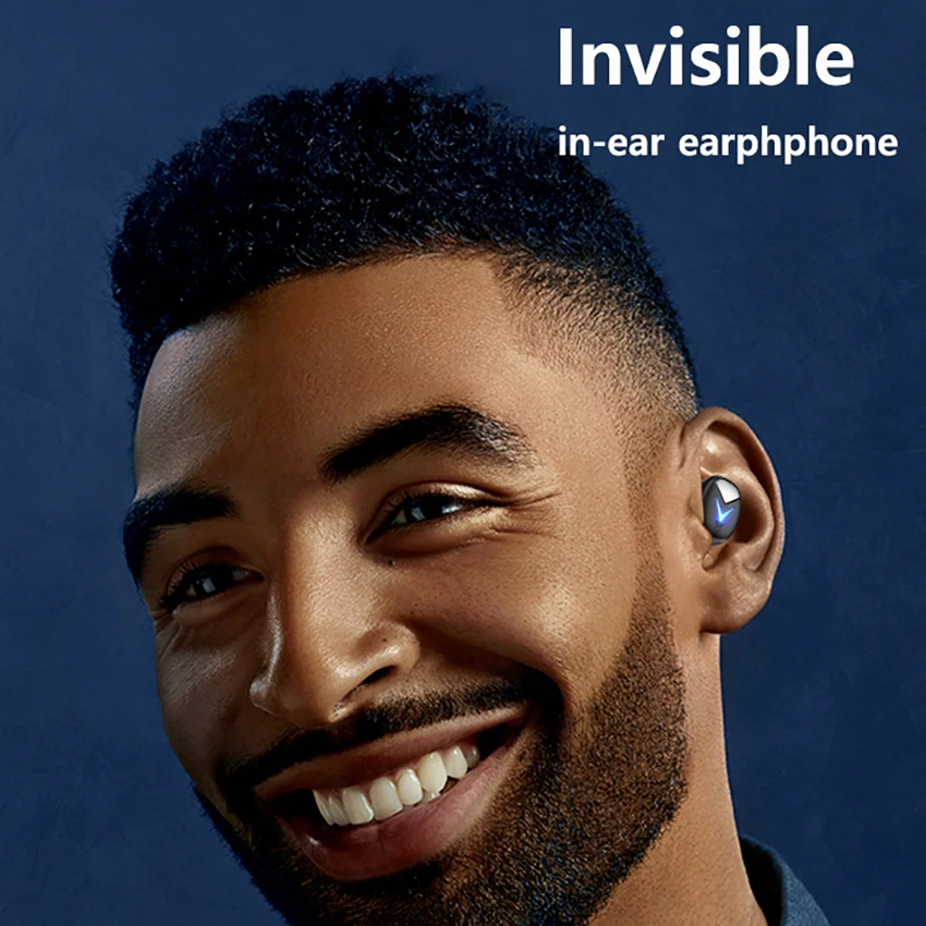 VAORLO одиночные мини невидимые Bluetooth 5 2 наушники TWS True Беспроводные Стерео Игровые