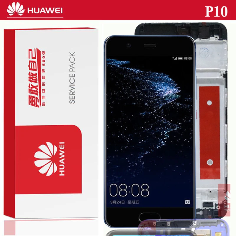 Оригинальный 5 1 ''ЖК дисплей с рамкой для Huawei P10 ЖК сенсорным экраном