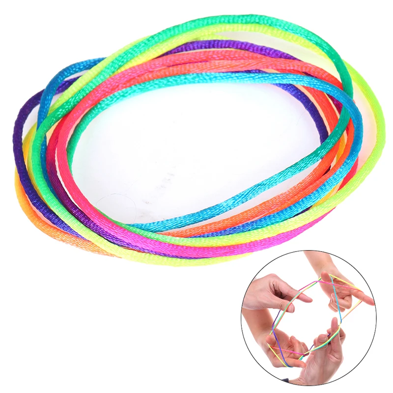 

Kids Rainbow Colour Fumble Finger Thread Rope String Game Developmental Toy Puzzle Educational Game for Children Kids