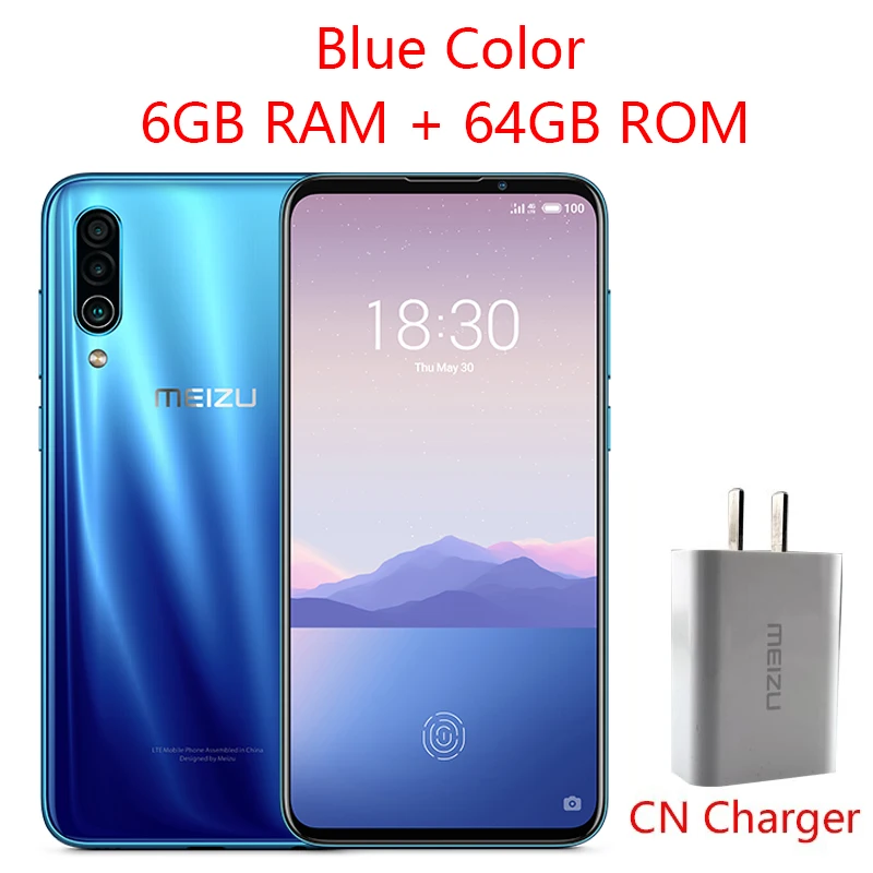 Meizu 16XS, глобальная прошивка, 6 ГБ, 64 ГБ, 16 XS, Смартфон Snapdragon 675, 6,2 дюймов, 48 МП, тройная камера AI, фронтальная 16 Мп, 4000 мАч - Цвет: CN Blue 6G 64G