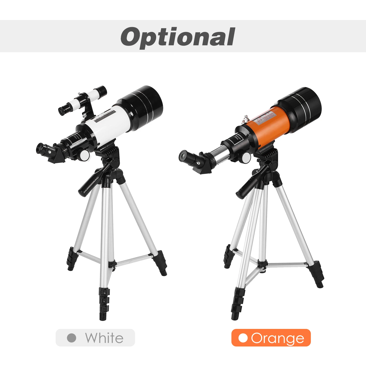 

70mm Astronomical Telescope 150X Refraction Monocular Telescope with 524 Finder Scope Tripod 3X Barlow Lens Moon Watching
