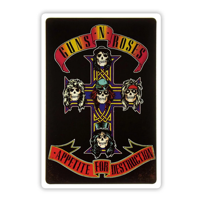 

32851 # Guns N' Roses (аппетит для разрушения), самоклеящаяся наклейка, автомобильная наклейка, водонепроницаемые автомобильные декорации на бампер, заднее стекло