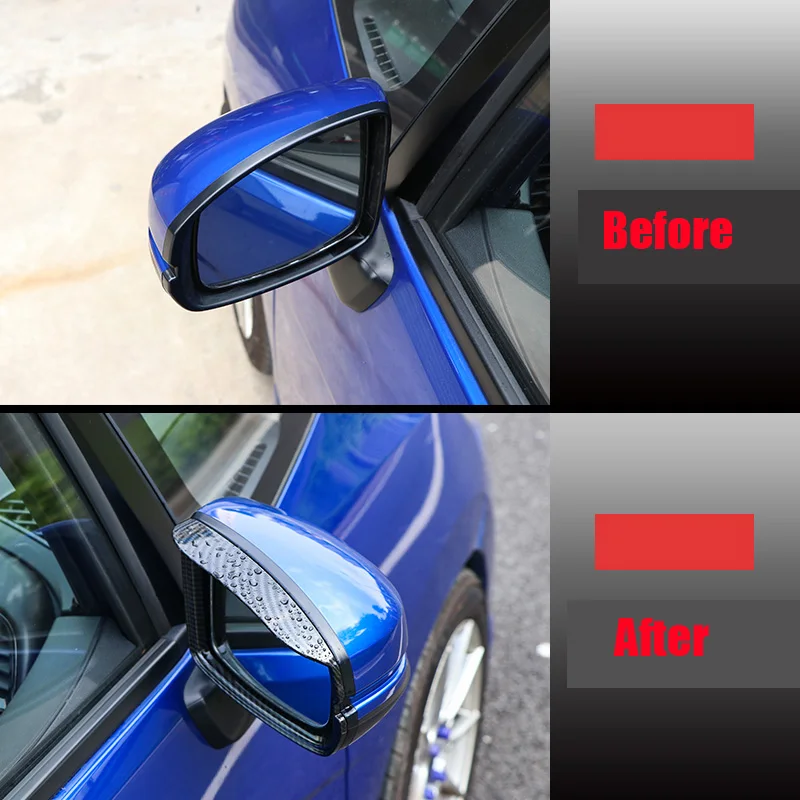 Для Honda Jazz Fit GK5 ABS углеродного волокна Зеркало заднего вида дождевик отделка стайлинга автомобилей Авто Запчасти Стикеры