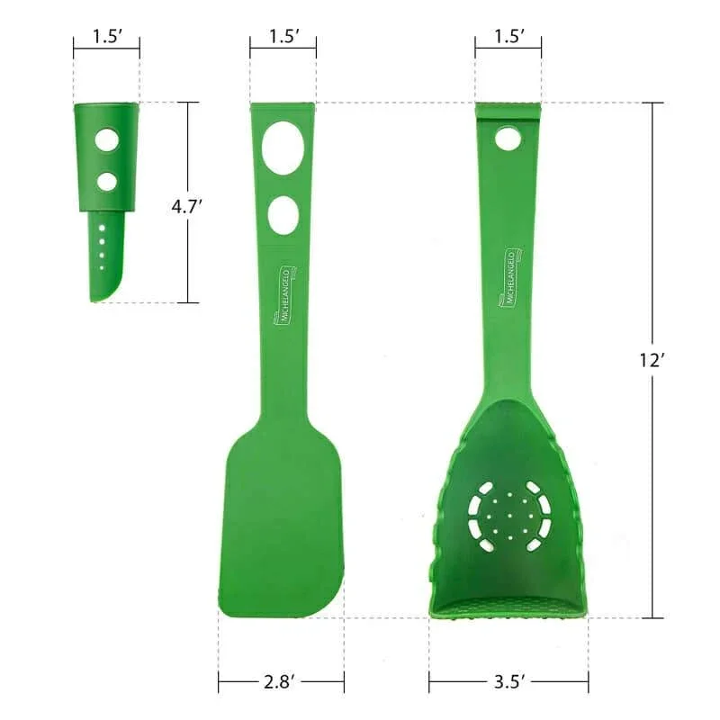 

New 8 in 1 Versatile Kitchen Gadget Set Kitchen Gadgets Kitchen Spatula Spaghetti Spoon Spatula Colander Versat Dropship