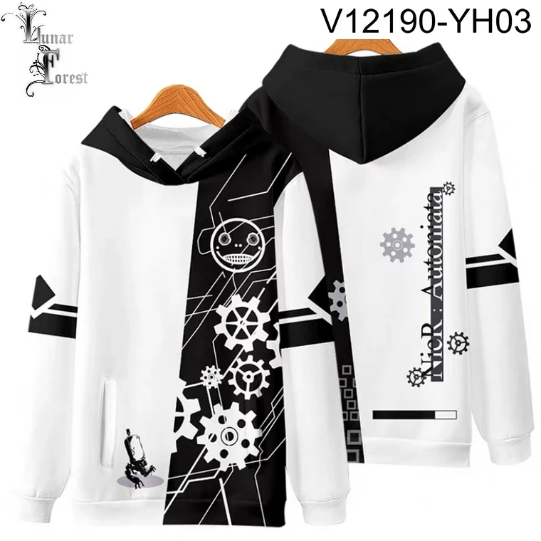

Game NieR:Automata 3D Printing Men/Women Autumn Fashion 3d Hoodies Sweatshirt Long Sleeves Pollover Plus Size hoddie