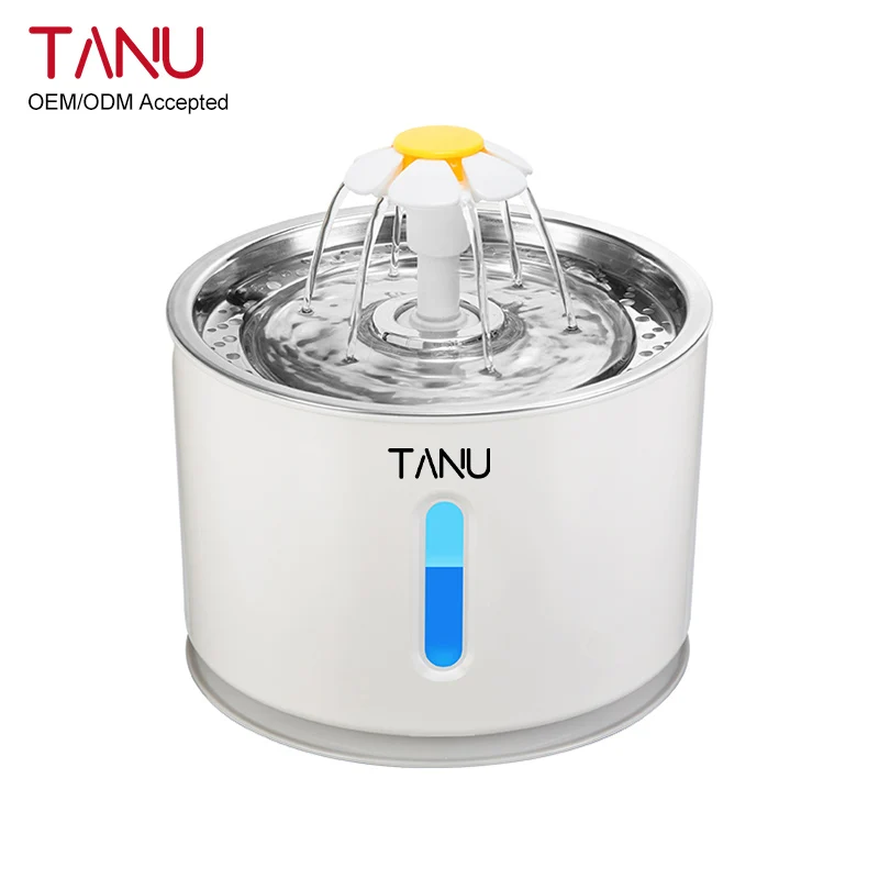 

Pet Stainless Steel Flower Intelligent Water Dispenser Cat Dog Water Bowl