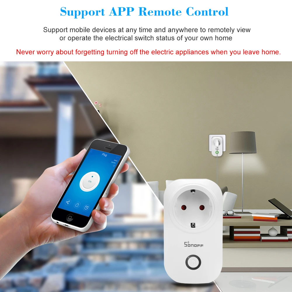 ITEAD Sonoff S20 EU UK US AU Plug Wifi розетка переключатель беспроводное приложение Удаленная розетка переключатель синхронизации для умного дома