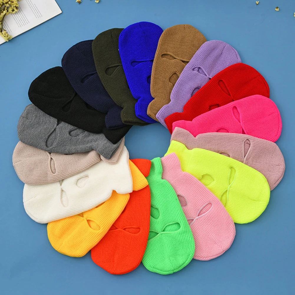 

Ski Mask Mesh Face Winter Balaclava Cover Full Face Mask for Winter Outdoor Sports Cs Winter Three 3 Holes Balaclava Mesh Hat
