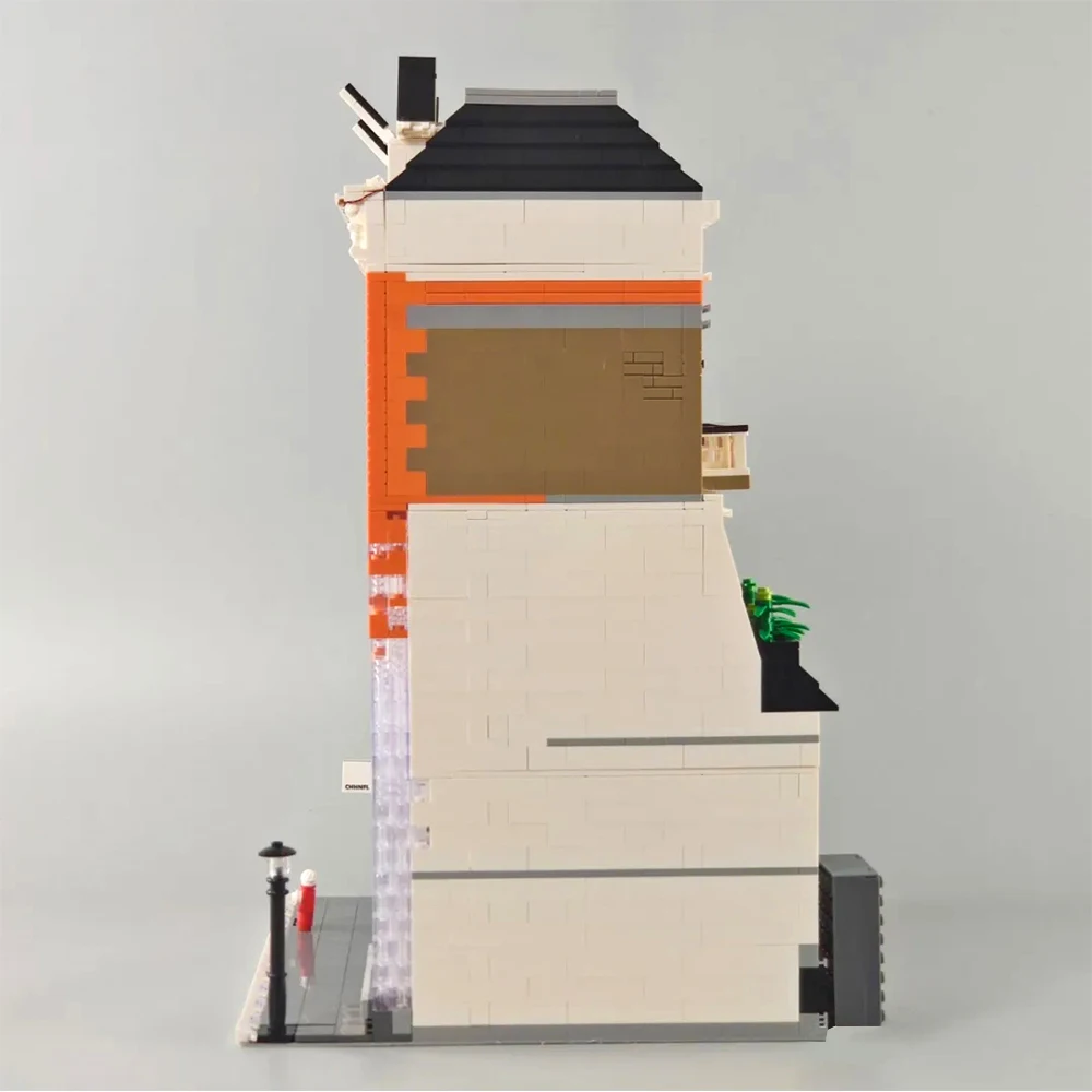 

Expert Creator 3770Pcs City Street View Crystal Palace Store MOC Model Modular Block Commercial Street Cafe