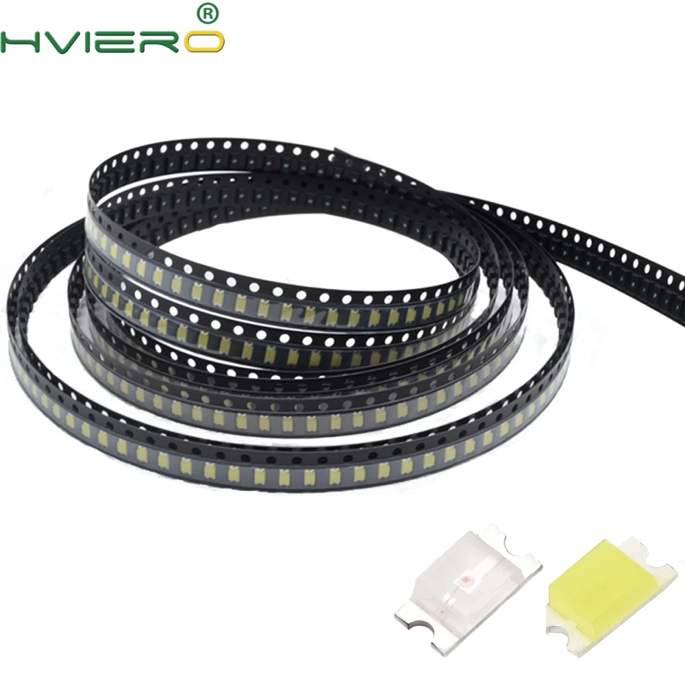 100 шт. 1206 SMD SMT белый красный зеленый синий желтый розовый оранжевый супер яркий