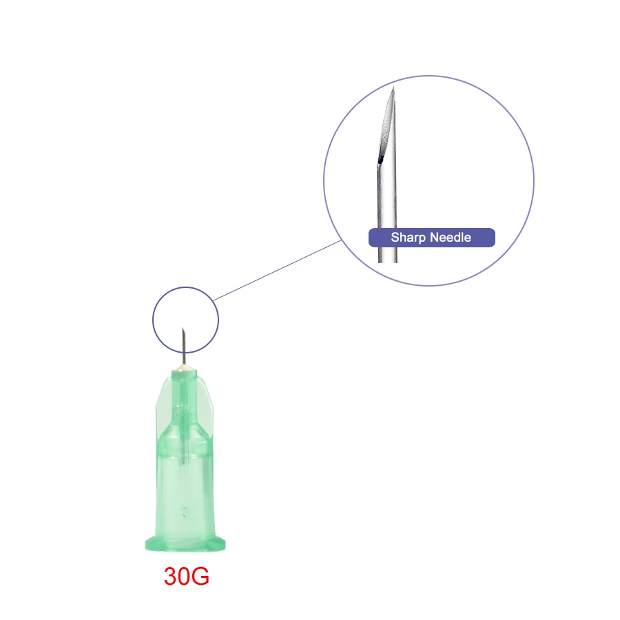 Стерильные одноразовые шприцы 30G 4MM/13MM/25MM 32G/4mm Micro Cannula из нержавеющей стали |